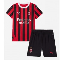 AC Milan Koszulka Podstawowa dzieci 2024-25 Krótki Rękaw (+ krótkie spodenki)